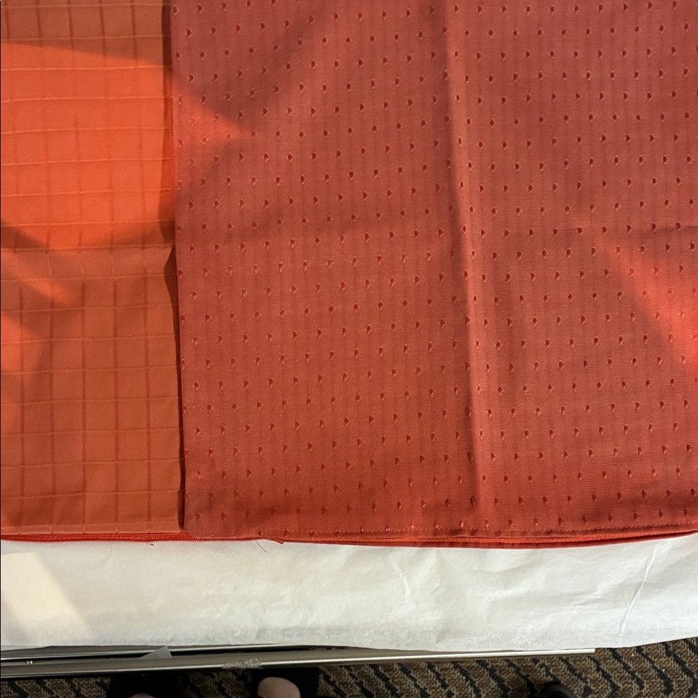 Set of two Pillow covers with Orange Textured Fabric